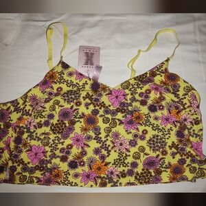 Savage X Fenty Yellow Limelight Floral Cropped Cami 1x